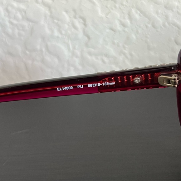 ELLE Designer Sunglasses in Purple with Rose Gradient Lens - Picture 7 of 8